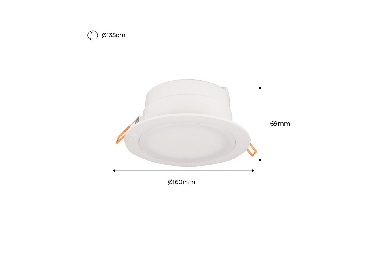 Spot LED encastrable rond étanche CCT Fumagalli 10W et 1050lm - 4L0.000.000.WYD1K - Barcelona LED