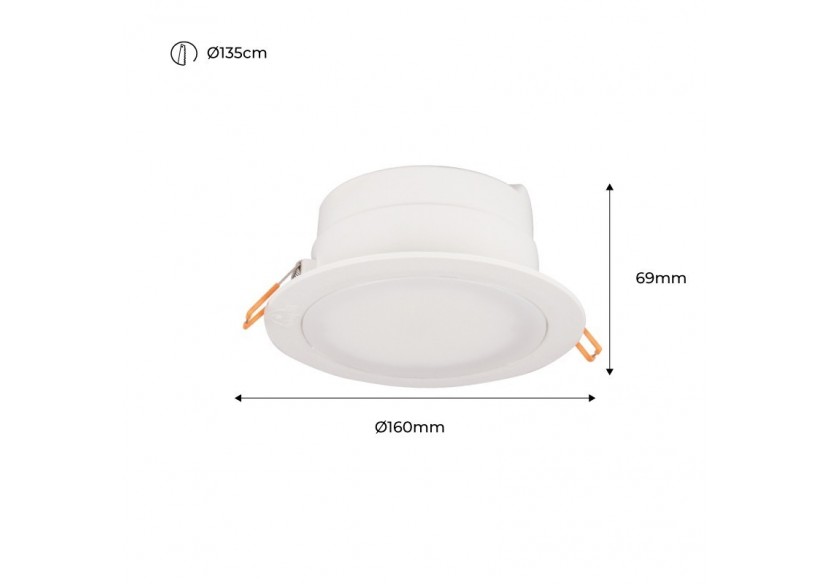 Spot LED encastrable rond étanche CCT Fumagalli 10W et 1050lm - 4L0.000.000.WYD1K - Barcelona LED