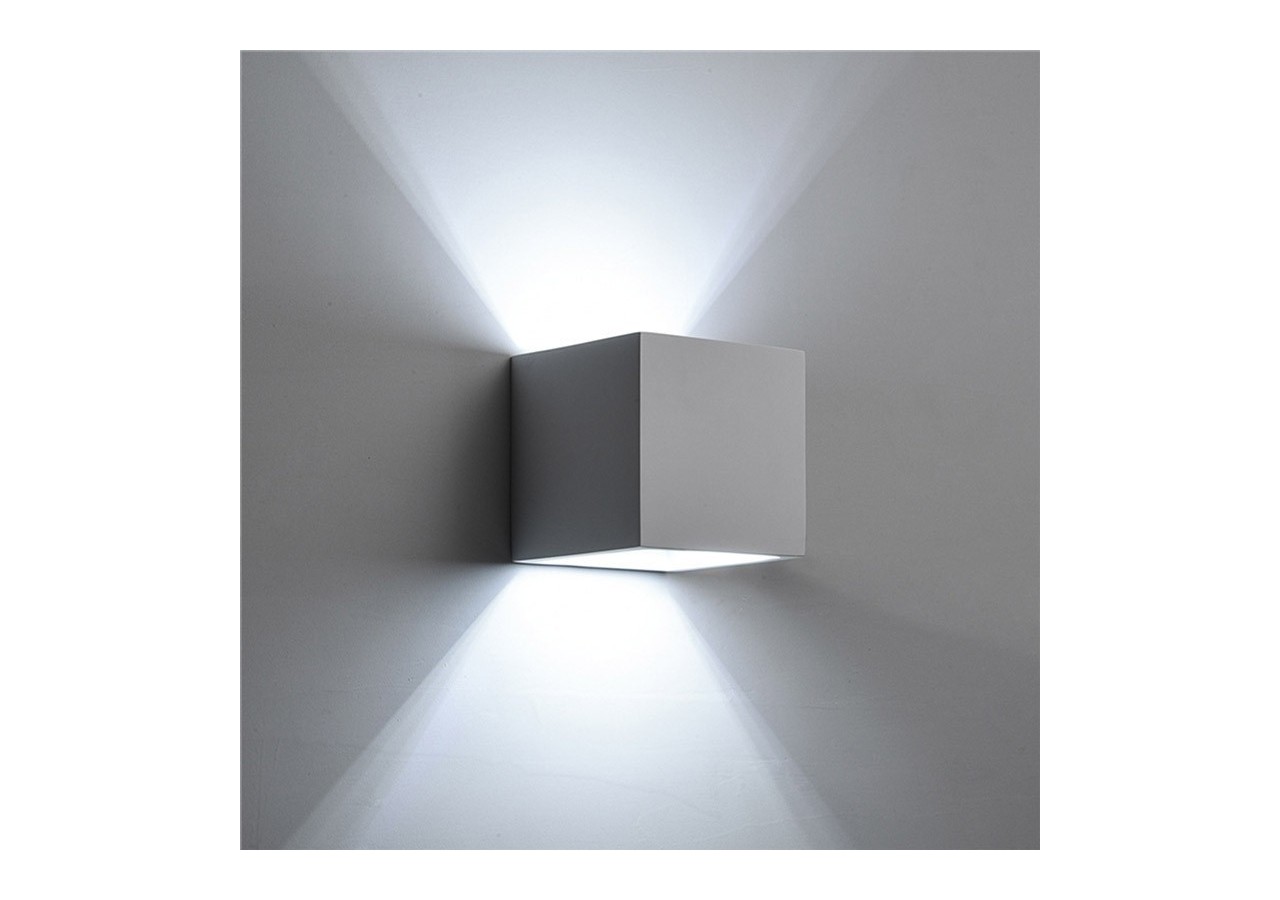 Applique murale bidirectionnelle carrée en plâtre "DENIS" G9 - B273 - Barcelona LED