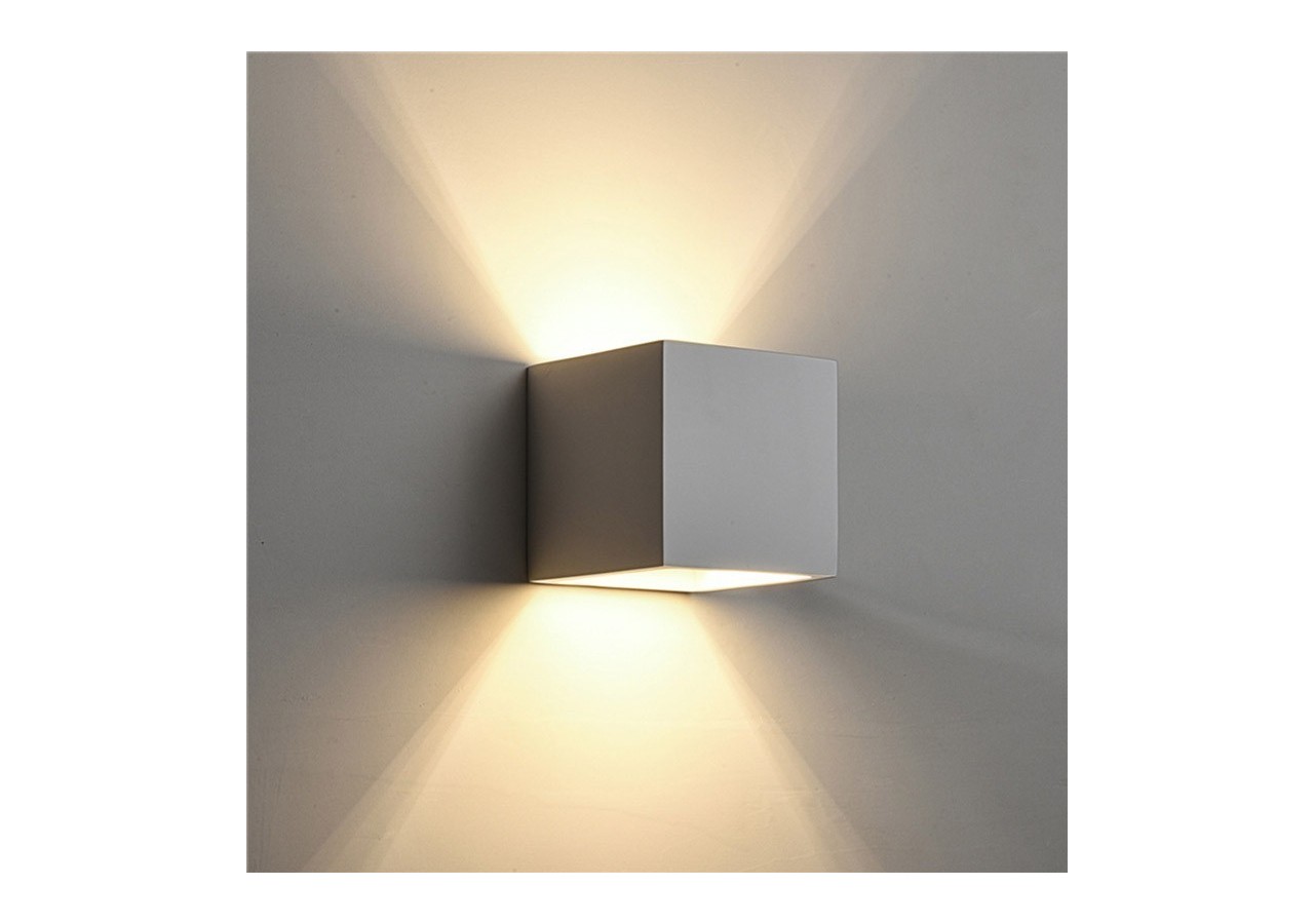 Applique murale bidirectionnelle carrée en plâtre "DENIS" G9 - B273 - Barcelona LED