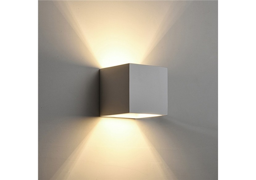 Applique murale bidirectionnelle carrée en plâtre "DENIS" G9 - B273 - Barcelona LED