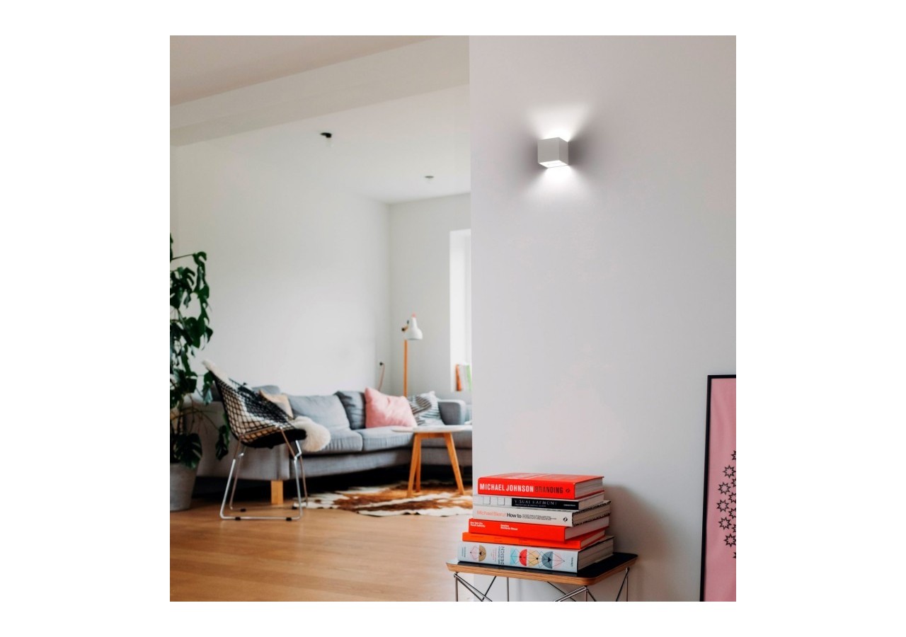 Applique murale bidirectionnelle carrée en plâtre "DENIS" G9 - B273 - Barcelona LED