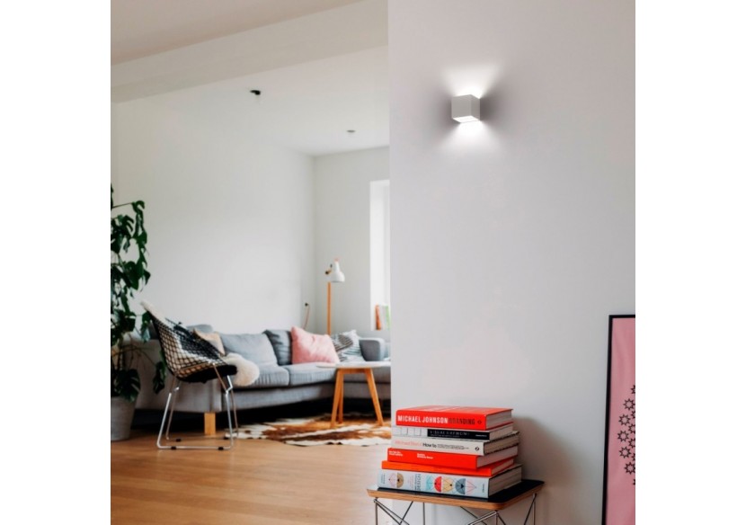 Applique murale bidirectionnelle carrée en plâtre "DENIS" G9 - B273 - Barcelona LED