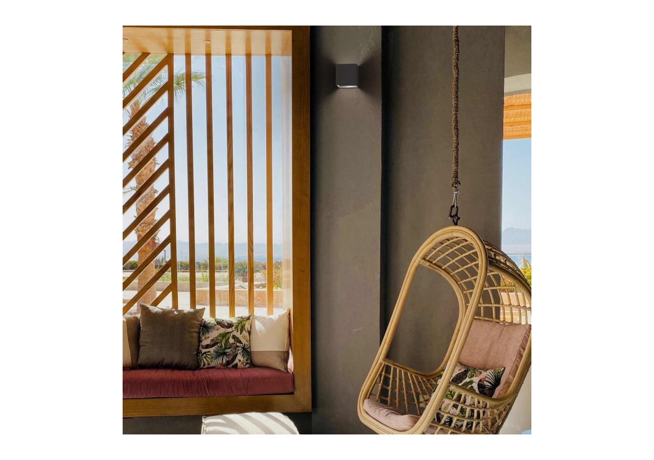 Applique murale bidirectionnelle carrée en plâtre "DENIS" G9 - B273 - Barcelona LED