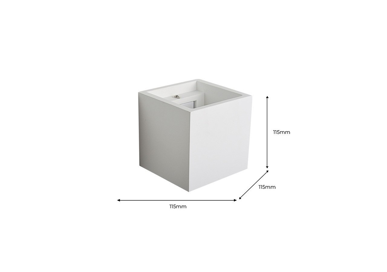 Applique murale bidirectionnelle carrée en plâtre "DENIS" G9 - B273 - Barcelona LED