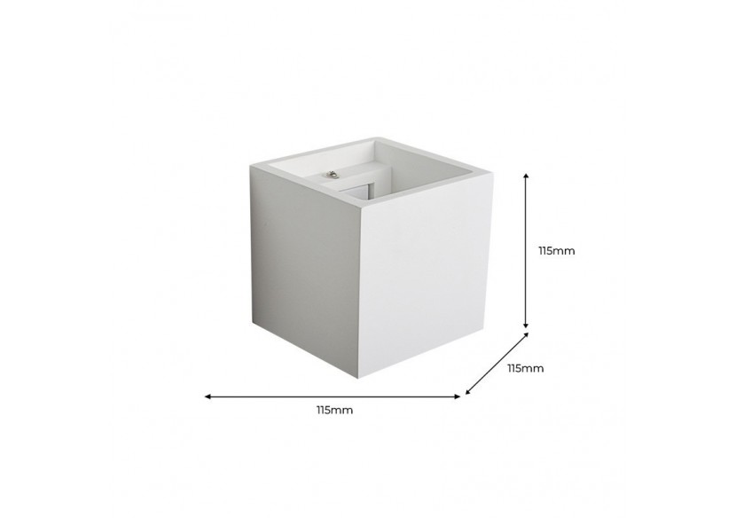 Applique murale bidirectionnelle carrée en plâtre "DENIS" G9 - B273 - Barcelona LED