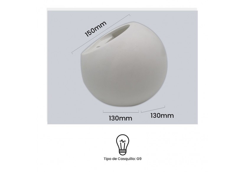 Applique murale bidirectionnelle en plâtre "Ball" G9 - B270 - Barcelona LED