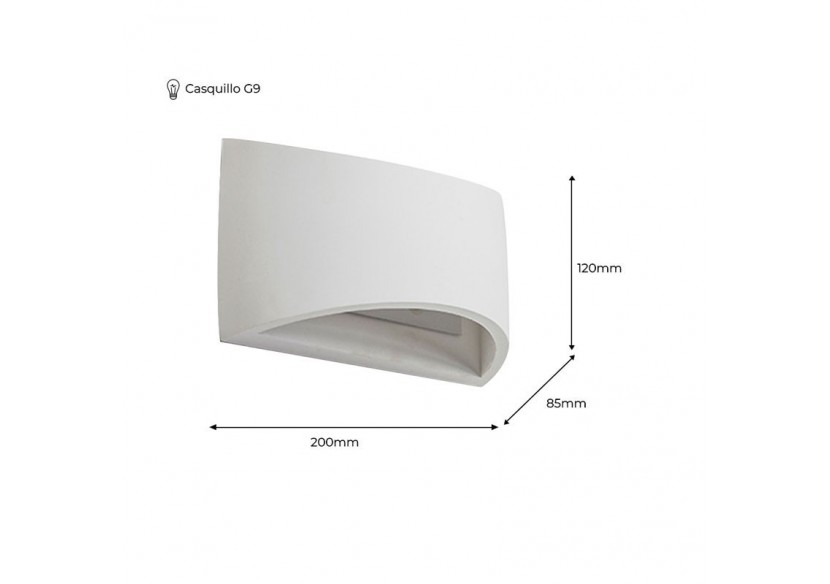 Applique murale bidirectionnelle en plâtre "PEARL" G9 - B272 - Barcelona LED