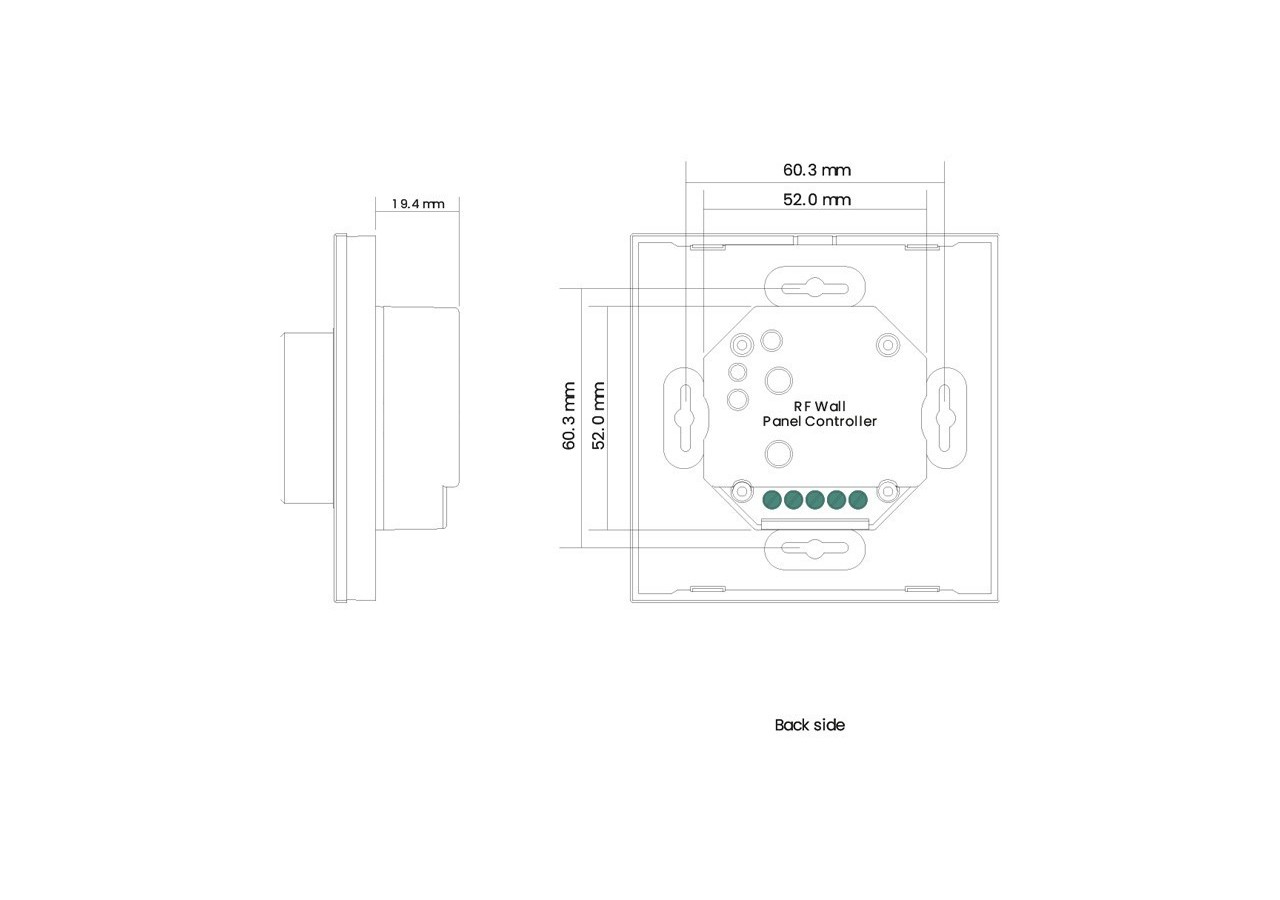 Variateur mural pour contrôler l'intensité des lumières-Perfect RF, Sunricher Rotary LED Dimmer - SR-2836R - Barcelona LED