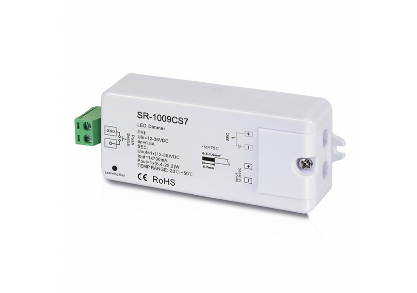 Contrôleur RF PWM 12-36V-DC (700mA) Constant Current LED Dimmer-SUNRICHER Perfect RF - SR-1009CS7 - Barcelona LED