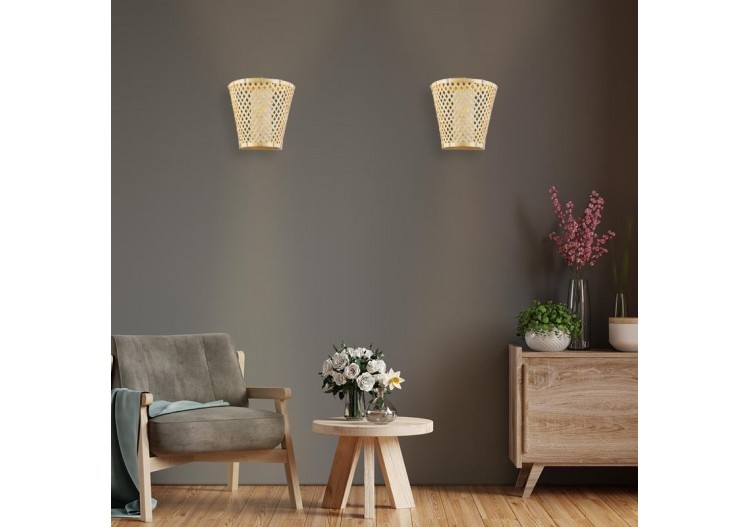 Applique murale en osier "Pani" - LM166 - Barcelona LED 2