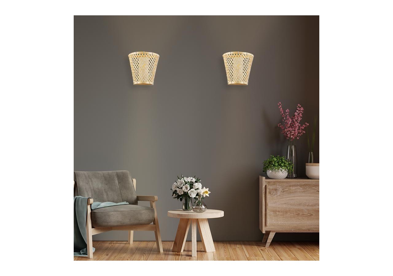 Applique murale en osier "Pani" - LM166 - Barcelona LED