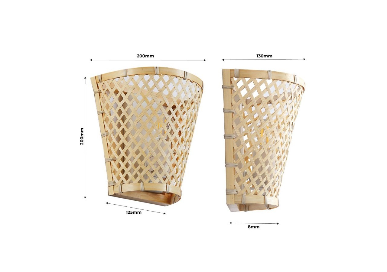 Applique murale en osier "Pani" - LM166 - Barcelona LED