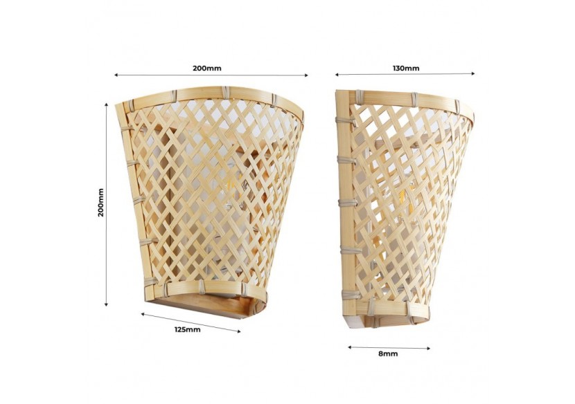 Applique murale en osier "Pani" - LM166 - Barcelona LED