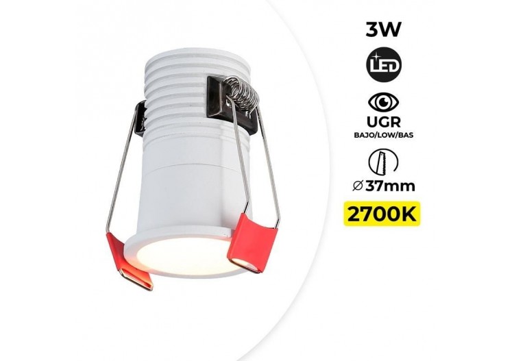 Spot LED encastré-Puce Cree-Faible UGR-2700K-3W - B2053-B - Barcelona LED