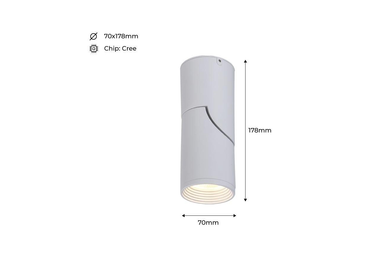 Spot LED de surface orientable-2700K-Puce Cree-15W - B2052-B - Barcelona LED