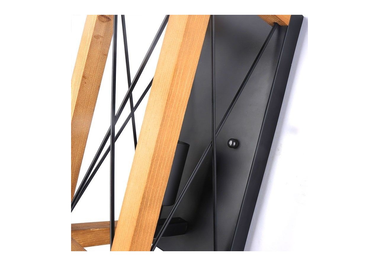 Applique murale en bois et métal, avec câble et prise "Montse"-E27 - L5024 - Barcelona LED