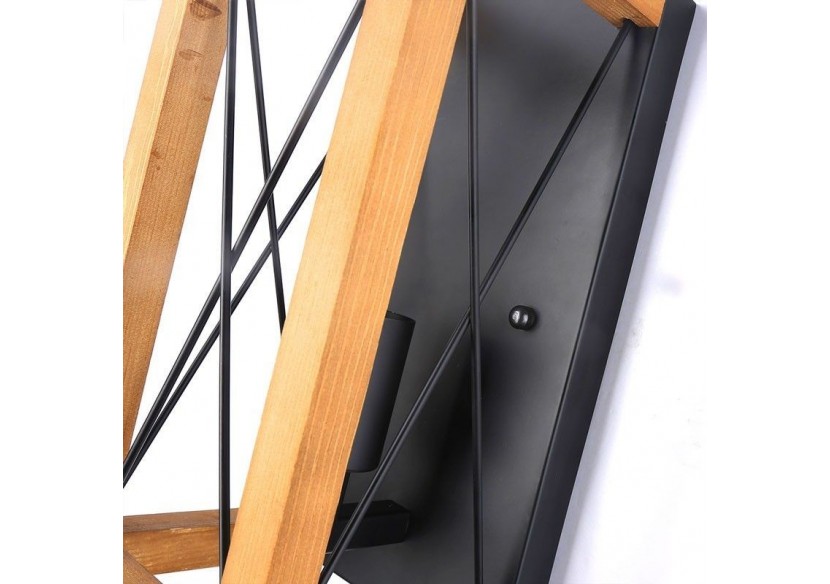 Applique murale en bois et métal, avec câble et prise "Montse"-E27 - L5024 - Barcelona LED