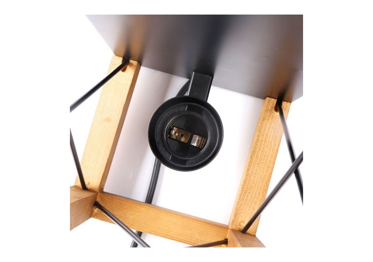 Applique murale en bois et métal, avec câble et prise "Montse"-E27 - L5024 - Barcelona LED