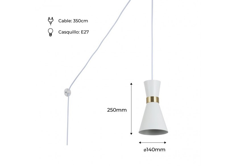 Suspension en métal avec prise "Mir"-E27 - LN3011-EU-BD - Barcelona LED