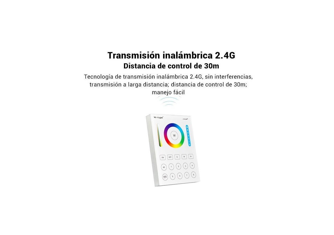 Télécommande murale 8 Zones RGB+CCT | Mi Light - B8-RGB+CCT - Barcelona LED