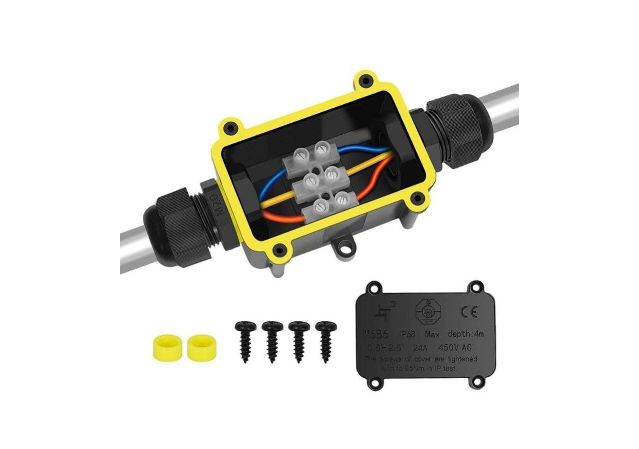 Boîte de jonction étanche IP68 0,5-2,5mm² 0,5-2,5mm² Boîte de jonction étanche - M686-2 - Barcelona LED