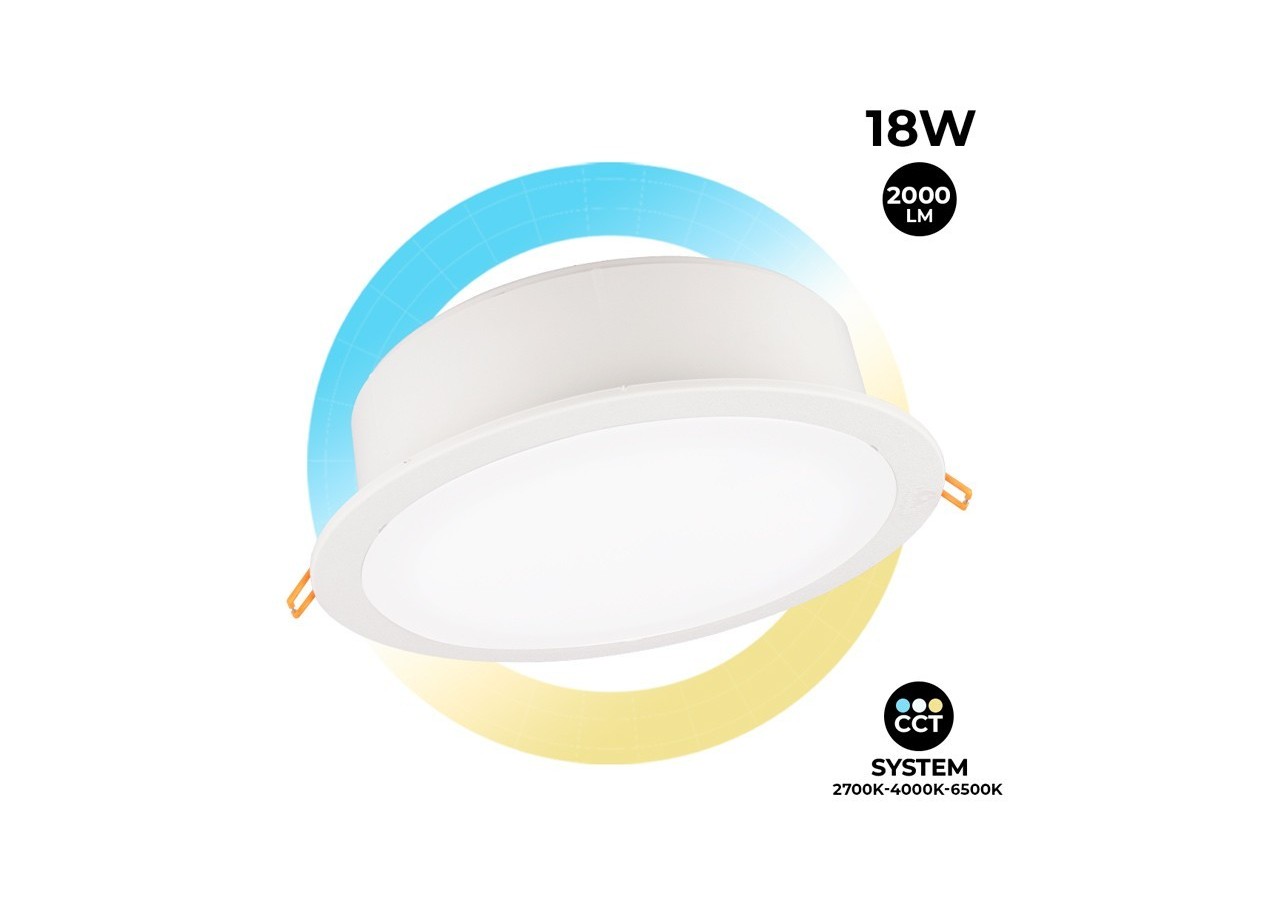 Spot LED encastrable rond étanche CCT Fumagalli "Teresa 260" 18W IP55 - 5L0.000.000.WYE1K - Barcelona LED