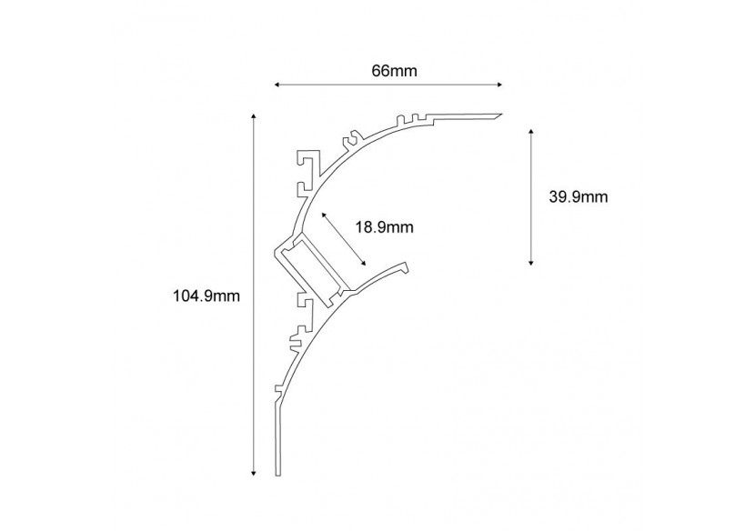 Embouts de finition pour profilés en aluminium réf. BPERFALP194 - BTPALP194-IZ - Barcelona LED