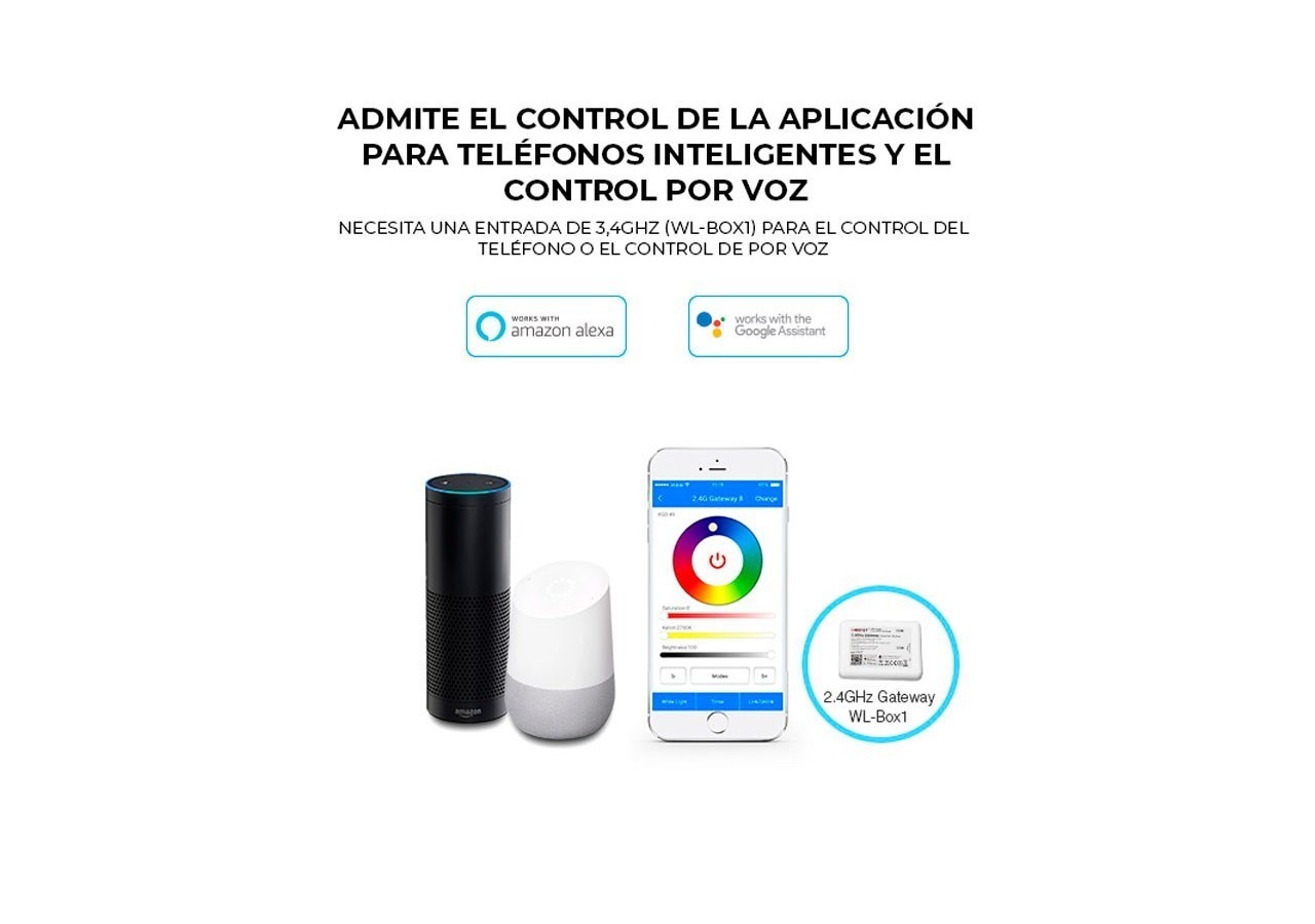 Contrôleur Mi Light RGB+CCT 12-24VDC 2.4GHz - FUT039S - Barcelona LED