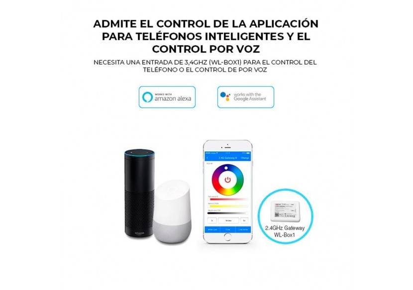 Contrôleur Mi Light RGB+CCT 12-24VDC 2.4GHz - FUT039S - Barcelona LED