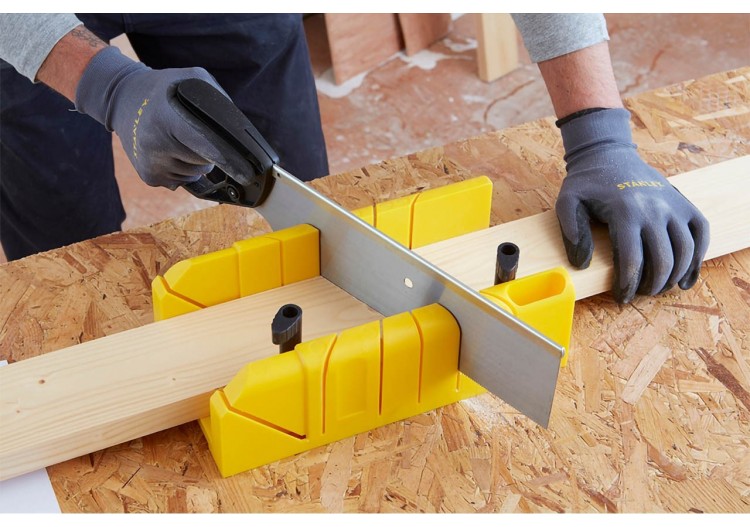 Boite A Coupe En Plastique Avec Cales Excentriques Scie A Dos Et Chevilles - Stanley : Confort'Mat 2