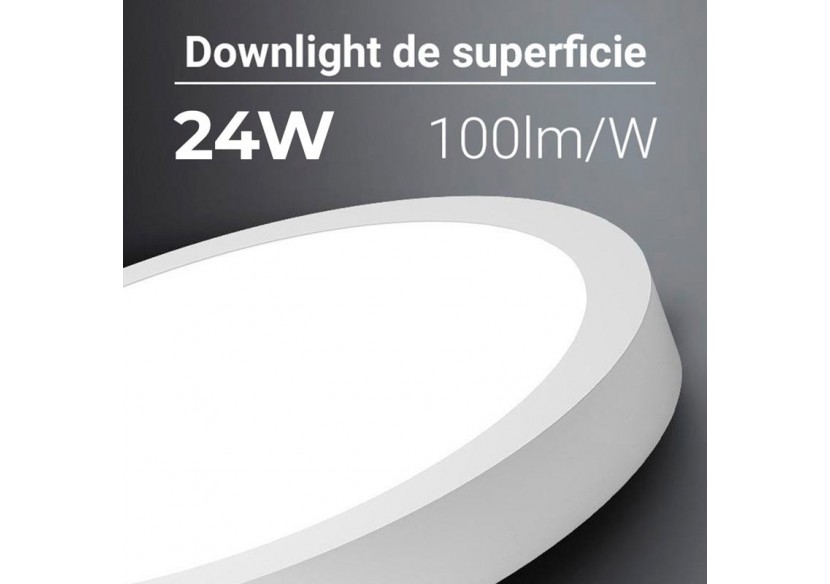 Plafonnier LED en saillie 24W Haute Efficacité - B1230-B-24W-BF - Barcelona LED
