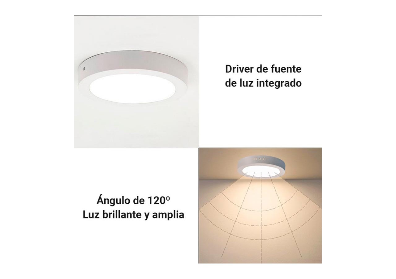 Plafonnier LED en saillie 24W Haute Efficacité - B1230-B-24W-BF - Barcelona LED