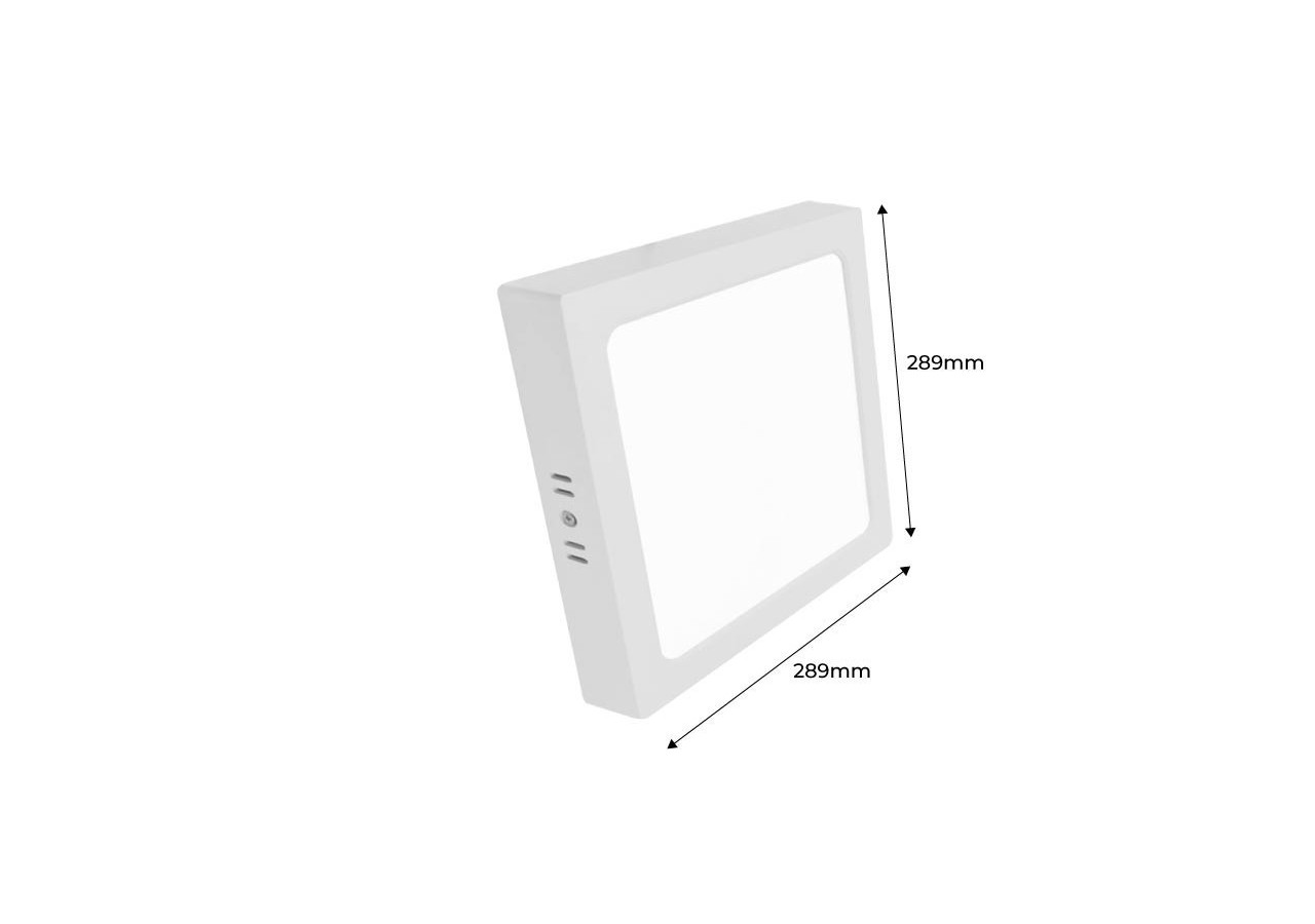 Plafonnier carré LED en saillie 24W Haute Efficacité - B1030-B-24W-BN - Barcelona LED