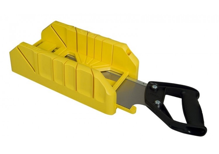 Boite A Coupe Holster En Plastique + Scie A Dos Integree - Stanley : Confort'Mat