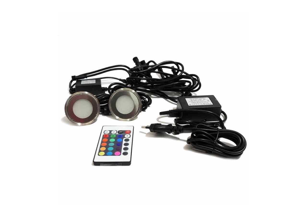 Kit 6 balises LED RGB 0.5W IP67 encastrables au sol - BA50001-RGB - Barcelona LED