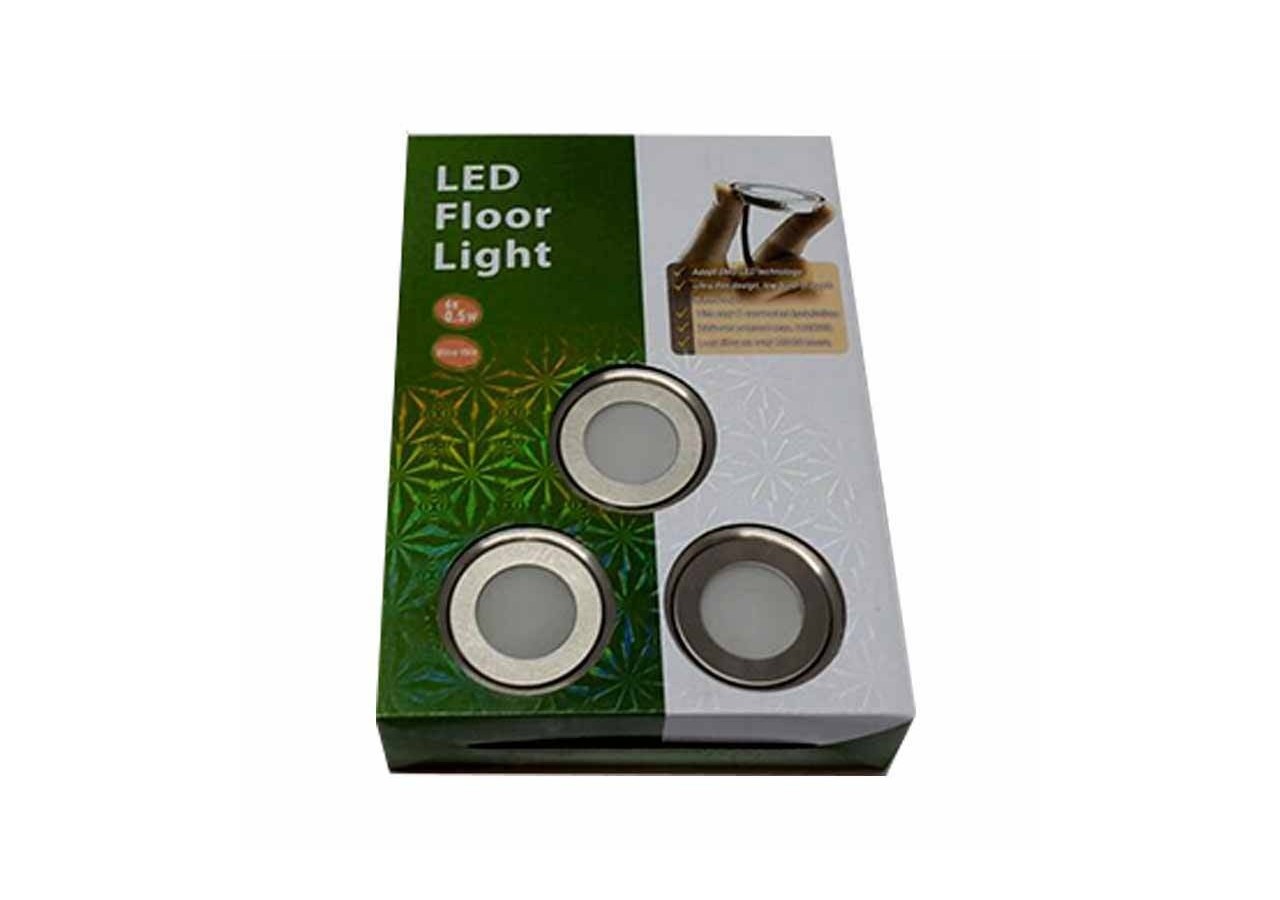 Kit 6 balises LED RGB 0.5W IP67 encastrables au sol - BA50001-RGB - Barcelona LED