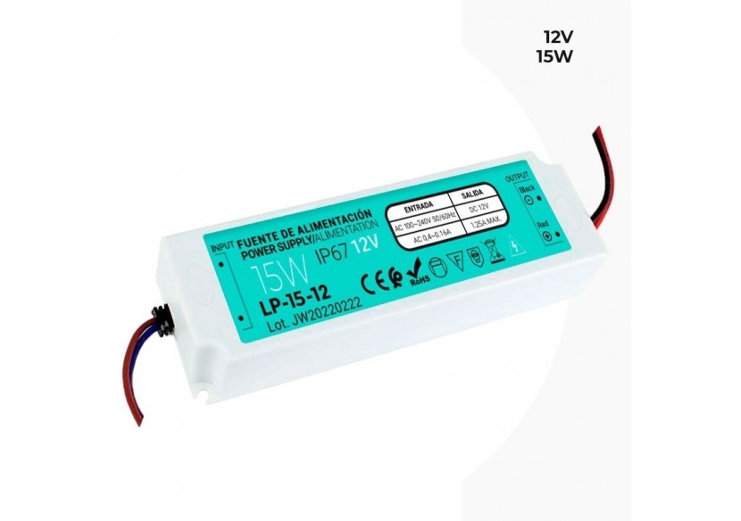 Alimentation étanche IP67 12V 15W - LP-15-12 - Barcelona LED Alimentation étanche IP67 12V 15W - LP-15-12 - Barcelona LED