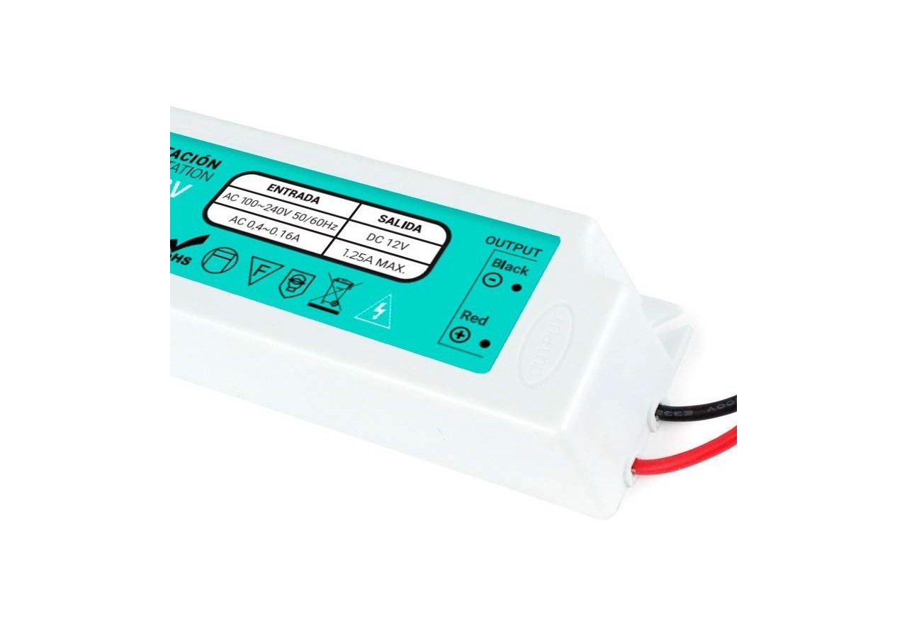Alimentation étanche IP67 12V 15W - LP-15-12 - Barcelona LED