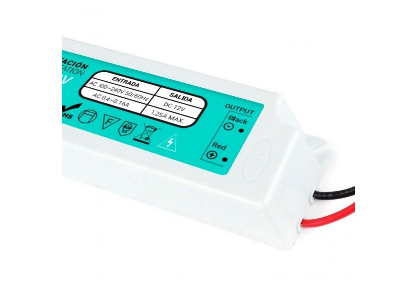 Alimentation étanche IP67 12V 15W - LP-15-12 - Barcelona LED Alimentation étanche IP67 12V 15W - LP-15-12 - Barcelona LED