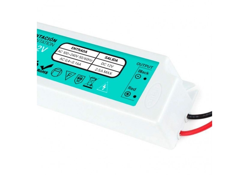 Alimentation étanche IP67 12V 30W - LP-30-12 - Barcelona LED