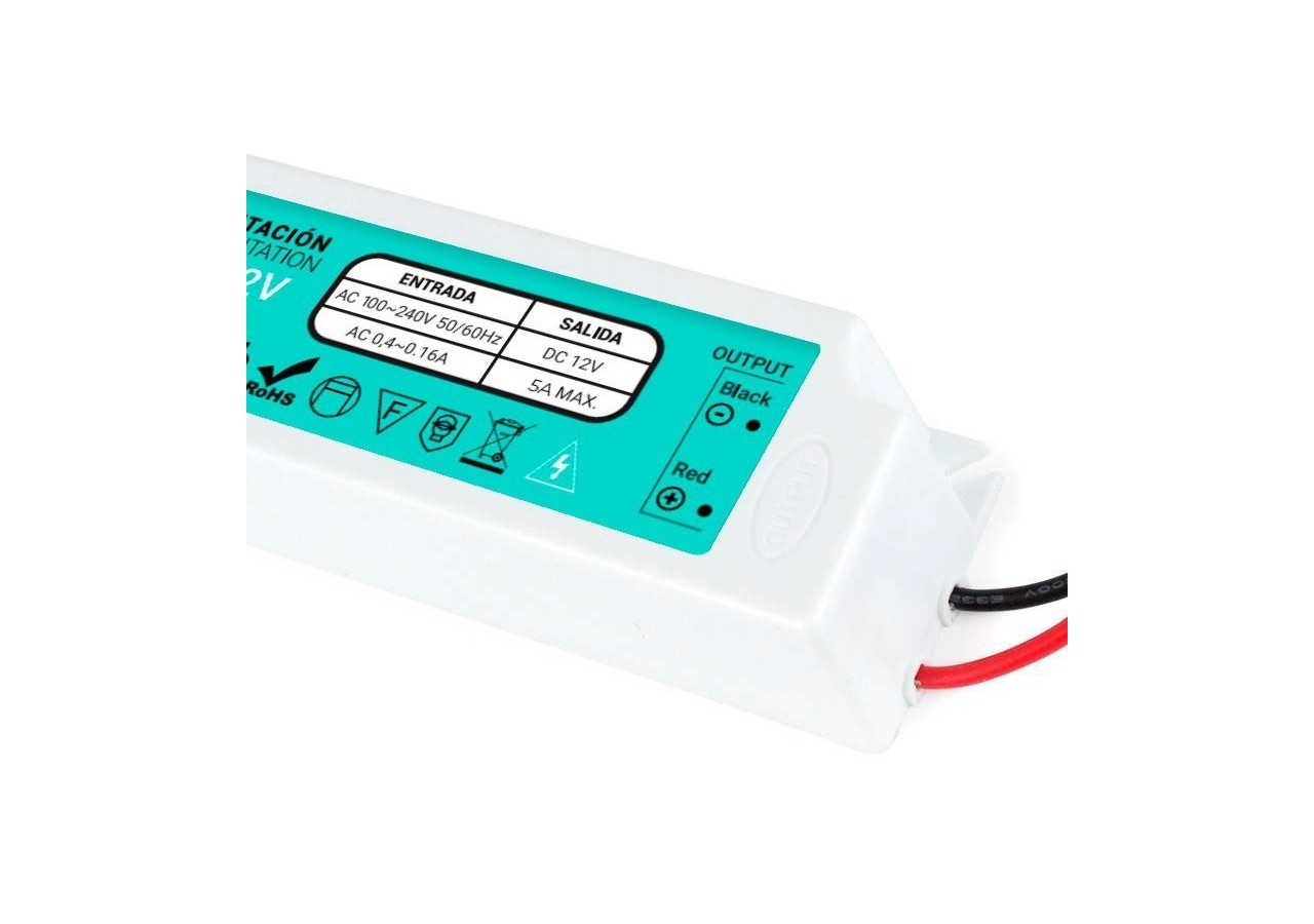 Alimentation étanche IP67 12V 60W - LP-60-12 - Barcelona LED