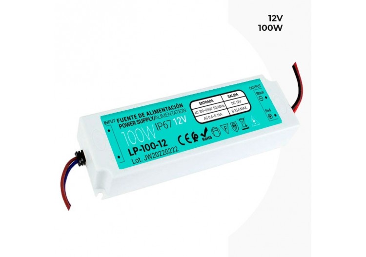Alimentation étanche IP67 12V 100W - LP-100-12 - Barcelona LED