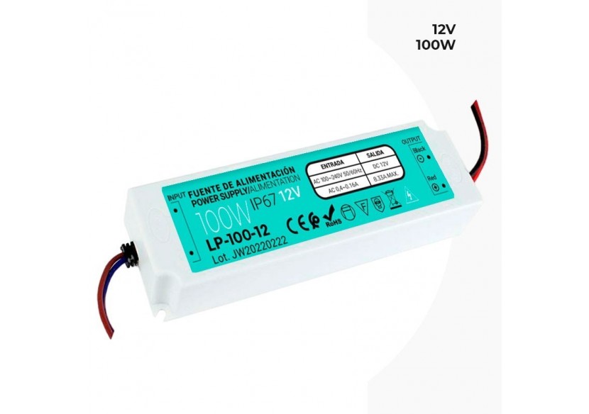 Alimentation étanche IP67 12V 100W - LP-100-12 - Barcelona LED