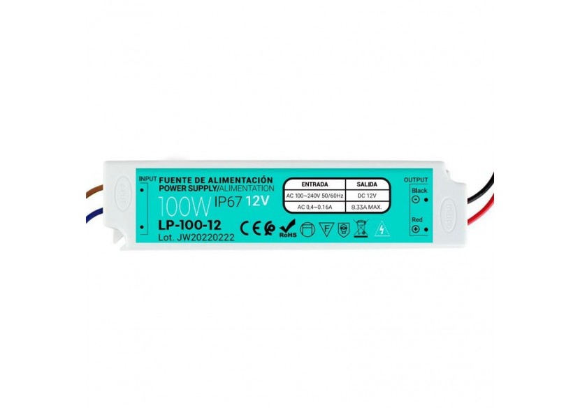 Alimentation étanche IP67 12V 100W - LP-100-12 - Barcelona LED