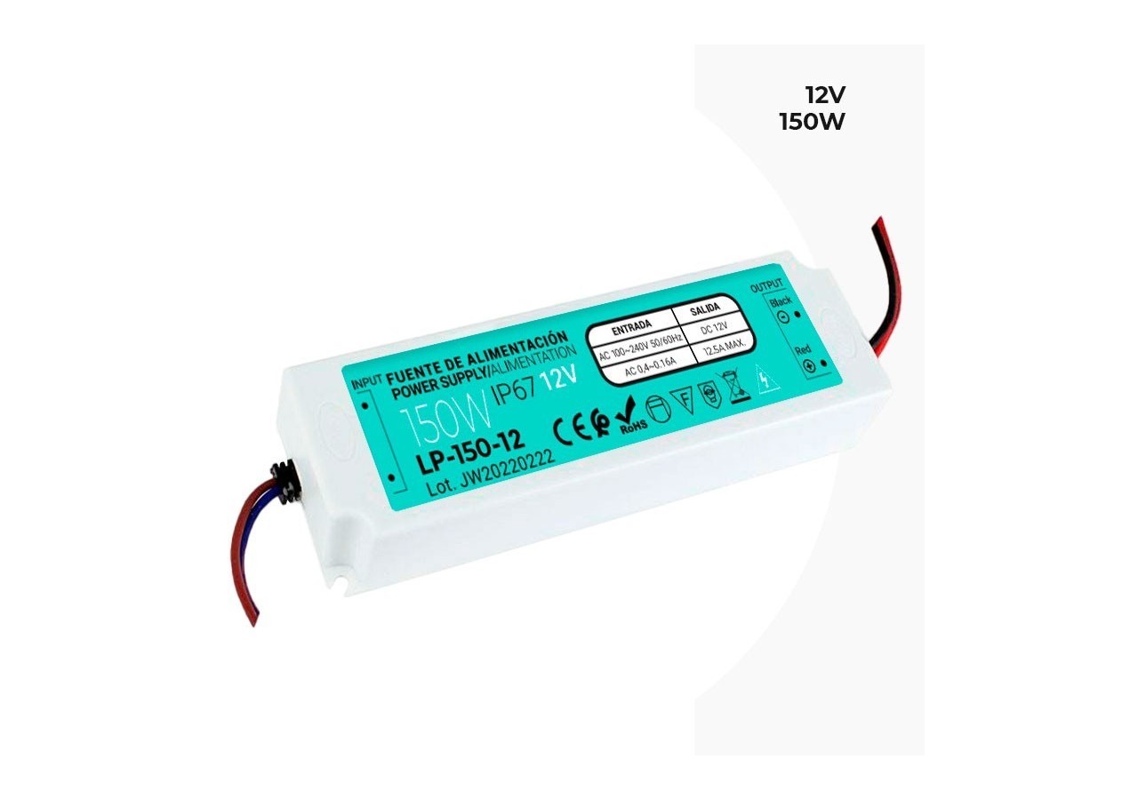 Alimentation étanche IP67 12V 150W - LP-150-12 - Barcelona LED