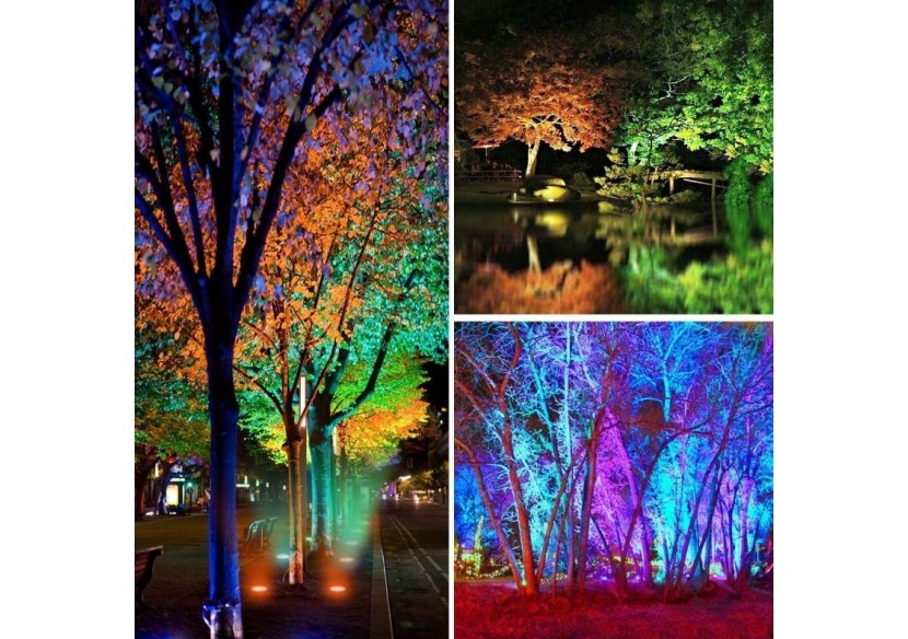 Spot LED encastrable au sol extérieur RGB 18W 12V DC IP67 - BA50016-RGB - Barcelona LED