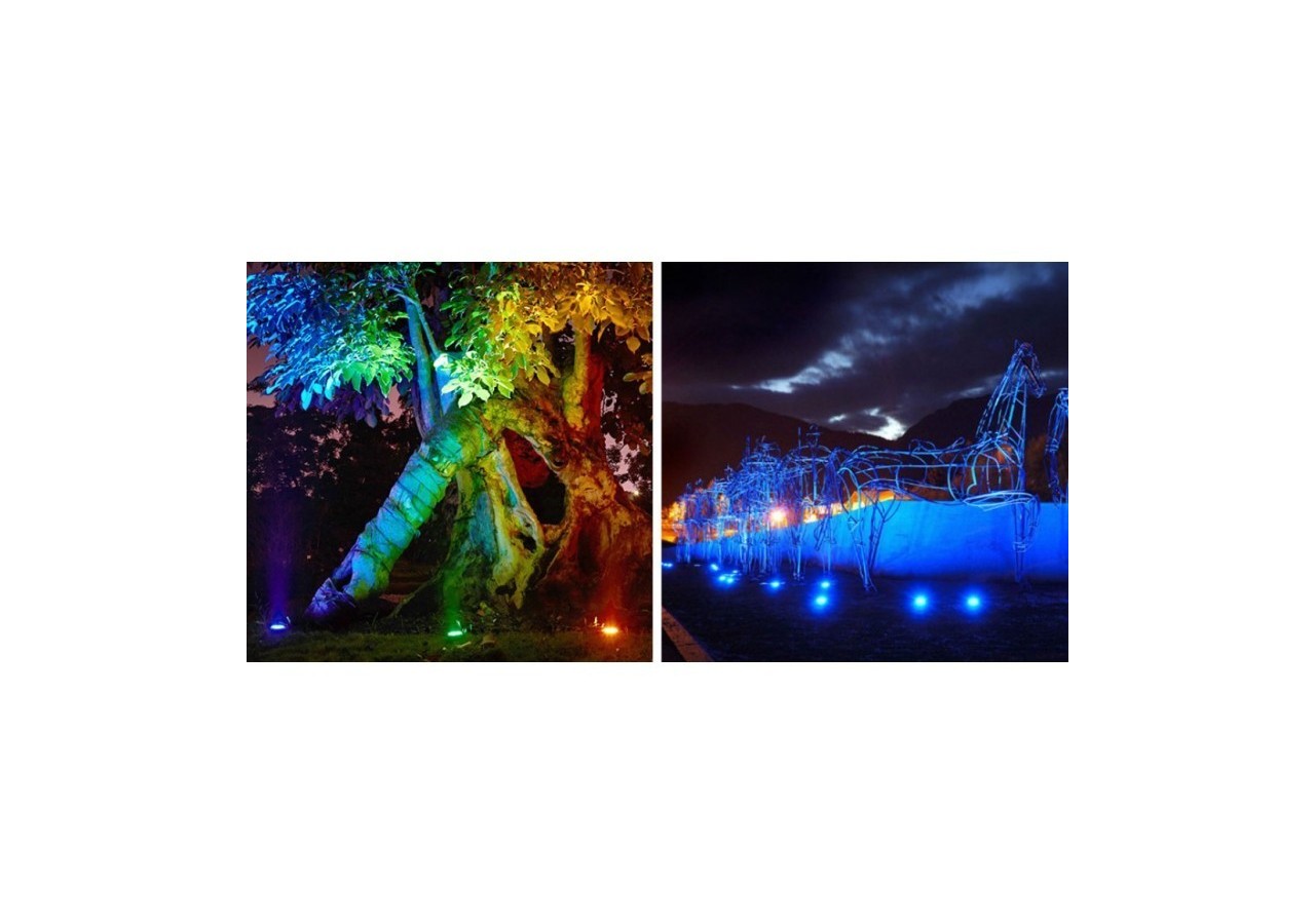 Spot LED encastrable au sol extérieur RGB 18W 12V DC IP67 - BA50016-RGB - Barcelona LED