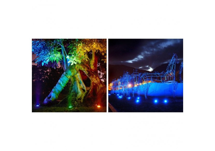 Spot LED encastrable au sol extérieur RGB 18W 12V DC IP67 - BA50016-RGB - Barcelona LED