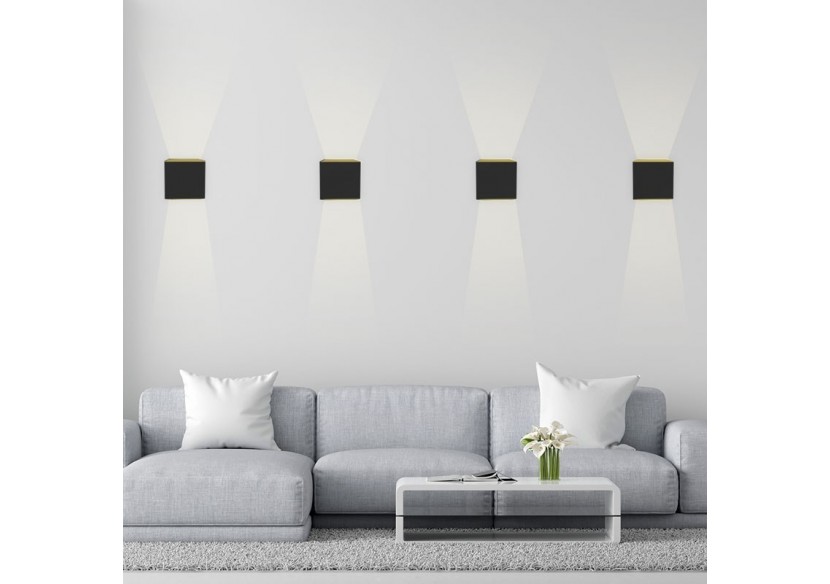 Lot de 8 appliques murales "KURTIN" 6W ouverture lumineuse réglable - K1515-8-N - Barcelona LED